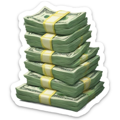 Stack of money  sticker