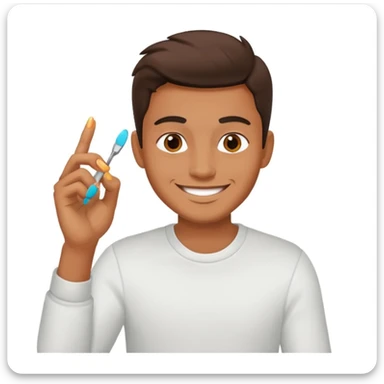 Zesty dude painting nails sticker