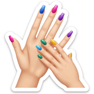 Create emojis of nails painting sticker