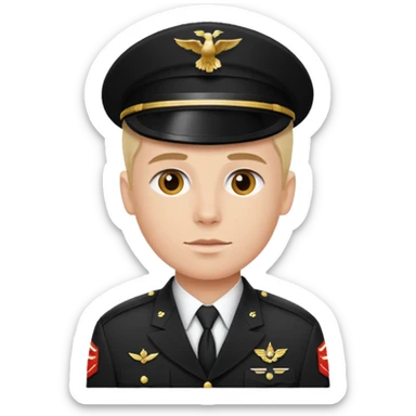 make a handsome white-skinned US soldier sticker