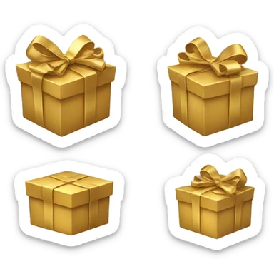 Golden Giftbox. sticker