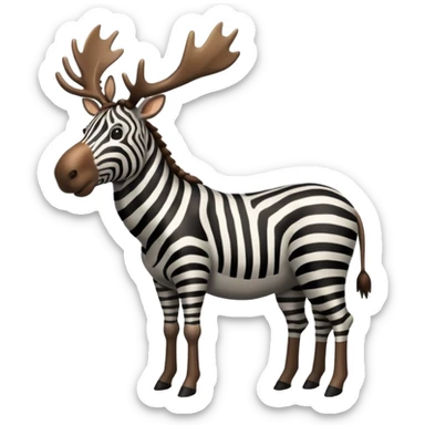 Zebra-moose-hybrid, full body sticker