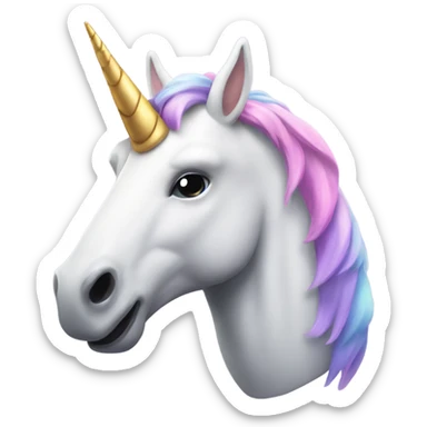 unicorn with two horns sticker