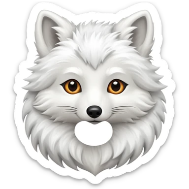 White fox emoji sticker