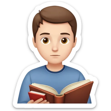 persona leyendo o escribiendo sola sticker