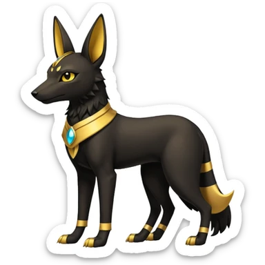 Anubis-Umbreon-fusion (full body) sticker