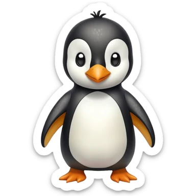 Penguin wearing Dinosaur pjs sticker