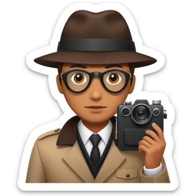 Spy with camera sticker