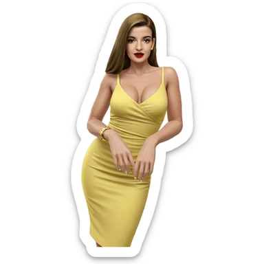 yellow dress elegance portrait sticker