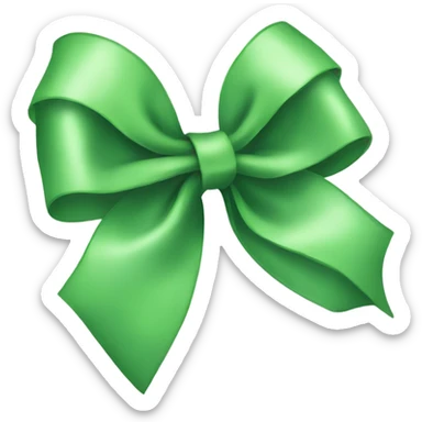 Green coquette bow sticker