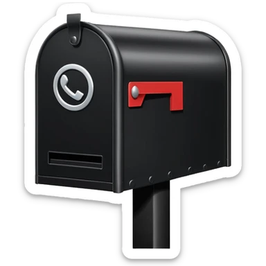 black unified mailbox 90210 on black post sticker