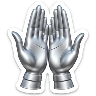 praying metallic hands, no gold sticker