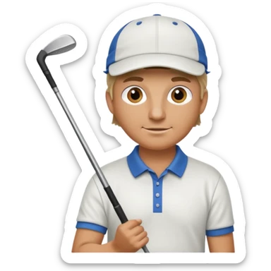 man golfer sticker