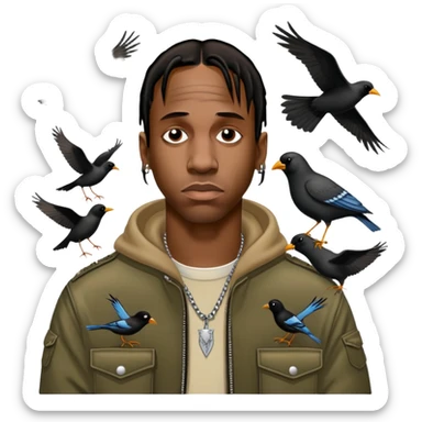 travis scott birds in the trap sticker