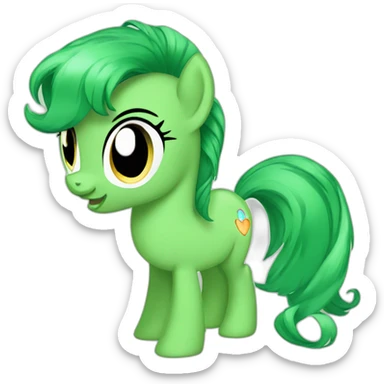 Green my little pony sticker