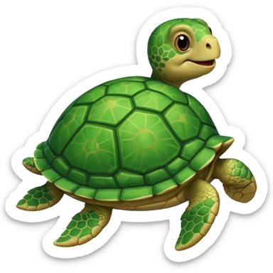 Une tortue qui rigole sticker