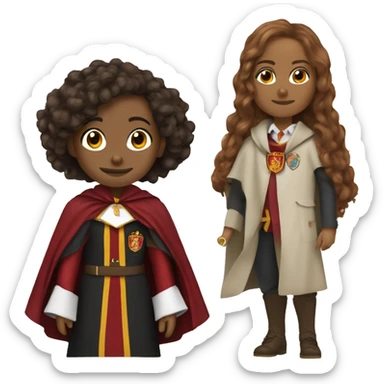 hermine, hermine granger, figure with cape gryffindor sticker