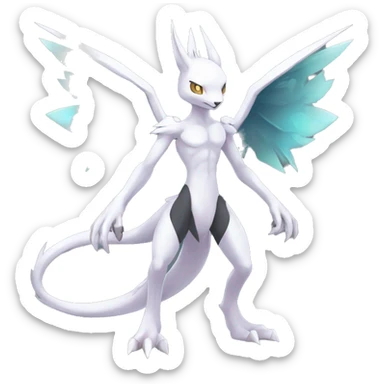 cute cool edgy sharp ethereal magical Digimon-Fakemon-animal full body sticker