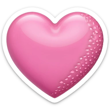a pink heart with different styles sticker