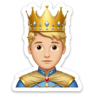 Prince Charming from Disney with crown sticker
