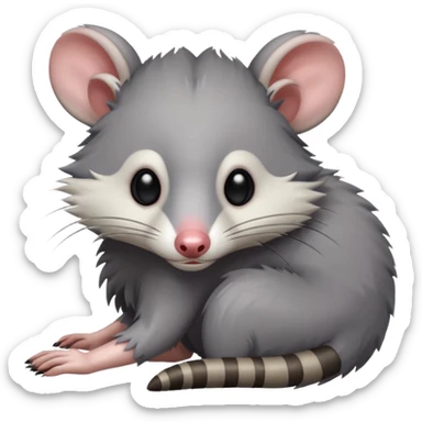 Opossum playing dead, with X’s for eyes and make it look dead sticker