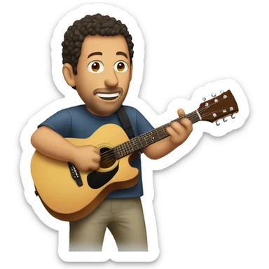 adam sandler playing guitar sticker