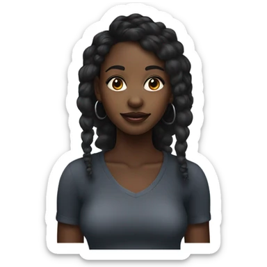 a black girl with nose piercing  sticker