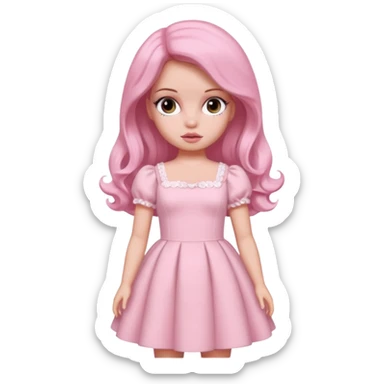 Pink girly coquettes and doll core baby pink Lana del ray core  sticker