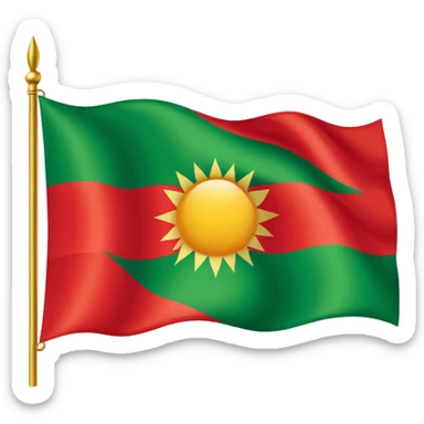 Create a Kurdistan flag  sticker