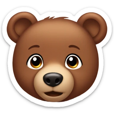 Baby brown bear  sticker