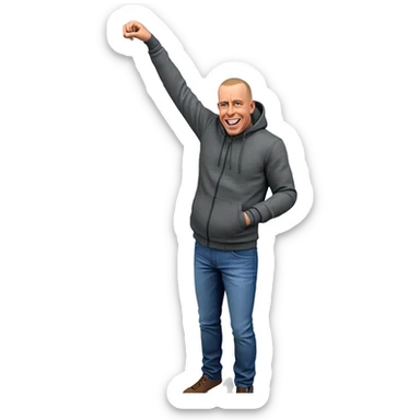 joyful outdoor gathering with friends sticker