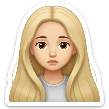 a girl who’s thinking about her ex  sticker