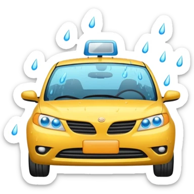 windshield wipers on car swiping rain sticker