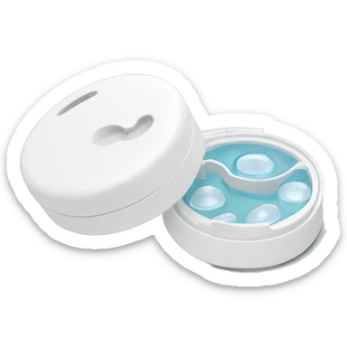 dual compartment screw-top prescription contact lens case sticker
