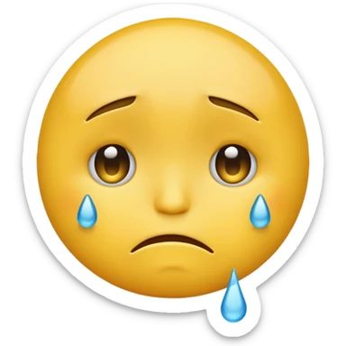 Emoji face trying not to cry sticker