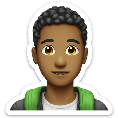 Teenage biracial boy at a park sticker