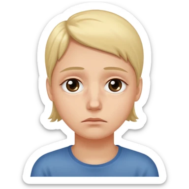 Emoji de cansado y triste con ojeras sticker