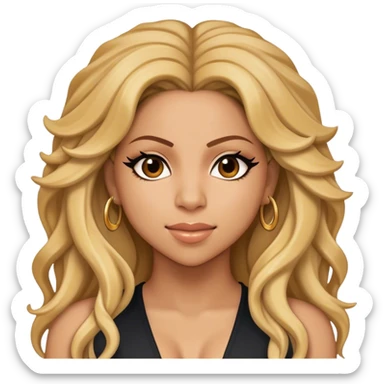 Cinematic Realistic portrait of Shakira, shown as a dynamic pop icon with expressive features and detailed modern attire, illuminated by vibrant, energetic lighting that highlights her global influence sticker