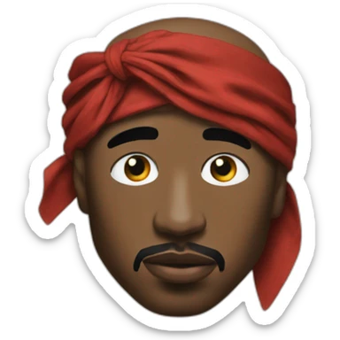 tupac bandana sticker