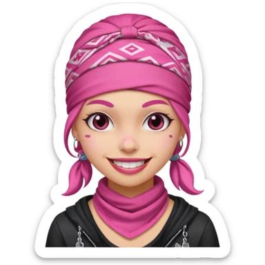 pink melanin gangster girl sticker