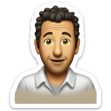 adam sandler wearing a chicken costume  sticker