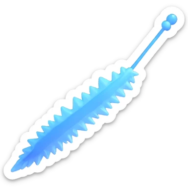 detailed 3D comet with ice tail sticker