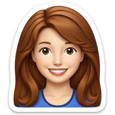 Lee Purcell with long hair sticker