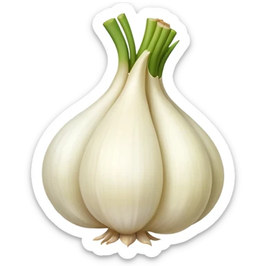bird with a body like a garlic bulb sticker