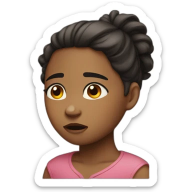 Girl cry sticker
