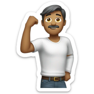 Un homme qui fait un dab avec ses bras sticker