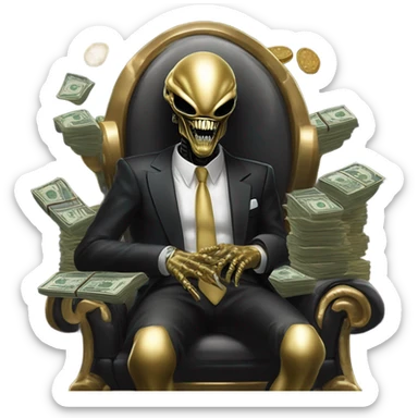 Millionaire xenomorph sticker
