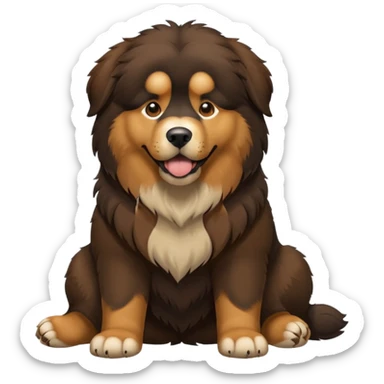 Tibetan Mastiff, playful pose, wagging tail sticker