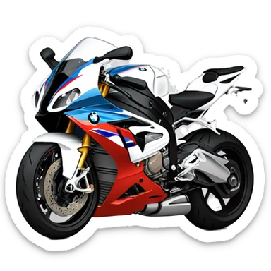 bmw s1000 rr 2d style flat drawing sticker