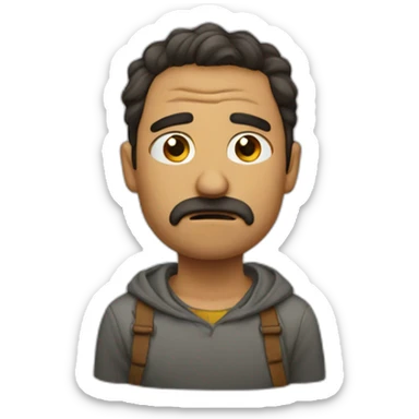 Camarero triste sticker